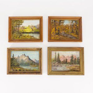 Vintage 5 x 7 MGEIRMAN Oil Paintings